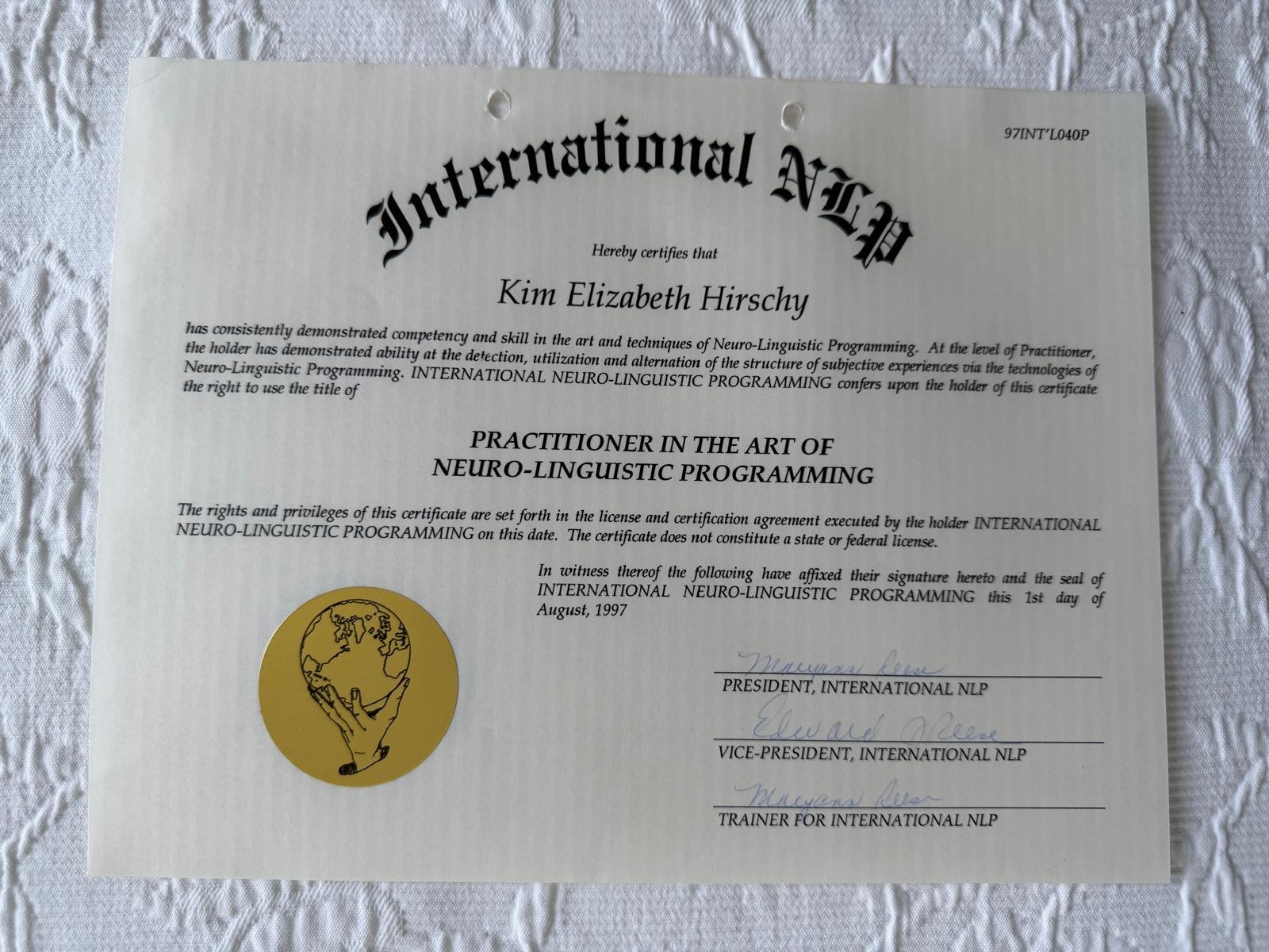 Praticienne en PNL — International NLP